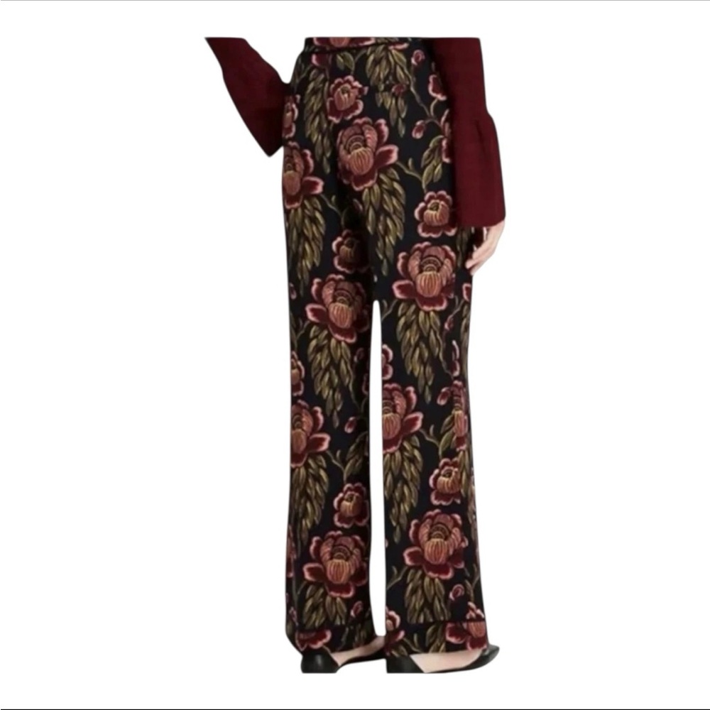 Ann Taylor Floral Wide-Leg Pants size 0 - Picture 2 of 6